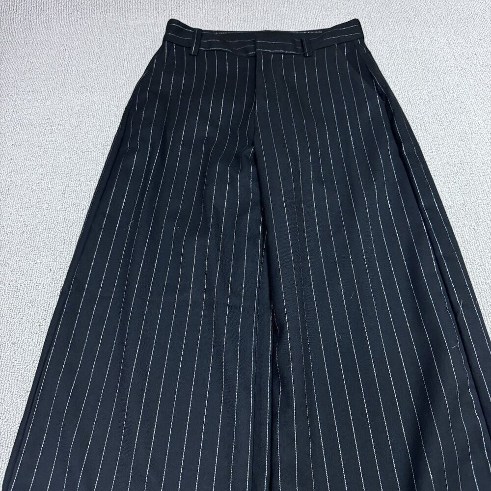 Gap Pants Black Pinstripe Pockets Women’s Size 4 Petite - Picture 6 of 12